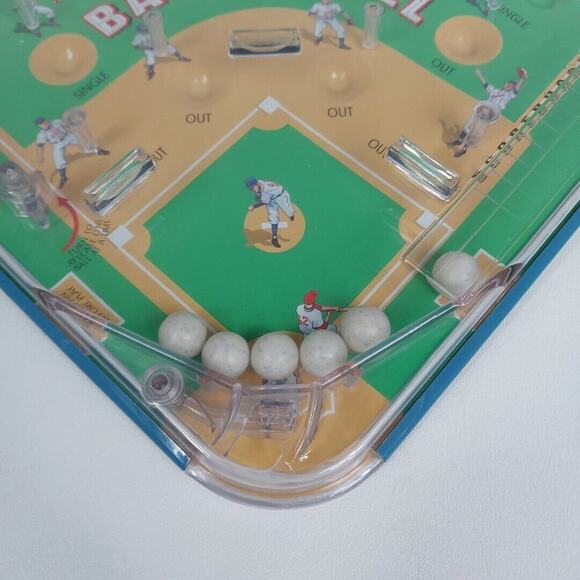 Vintage 2001 Schylling PLAY BALL Baseball Table Top Pinball‎ Game - Picture 2 of 4